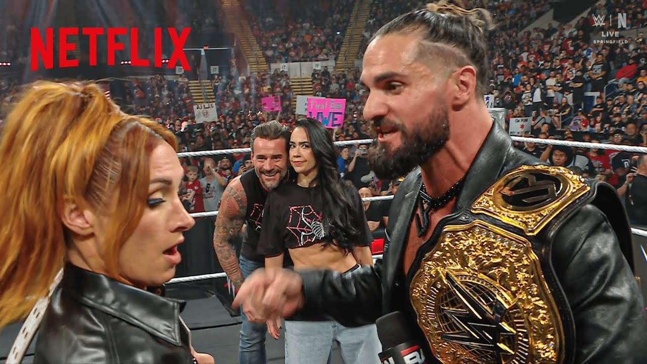 Becky Lynch & Seth Rollins go face-to-face with AJ Lee & CM Punk | WWE RAW | 9/15/25