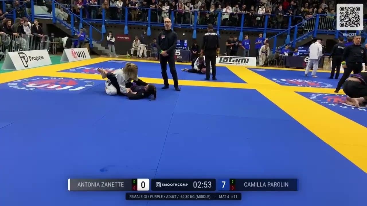 Camilla Parolin gi match mount, triangle