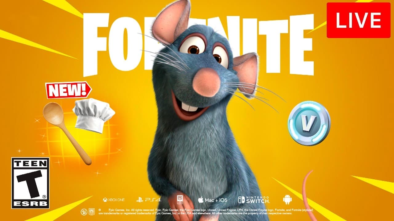 🔴 [LIVE] *NEW* FORTNITE UPDATE!! (RATATOUILLE)
