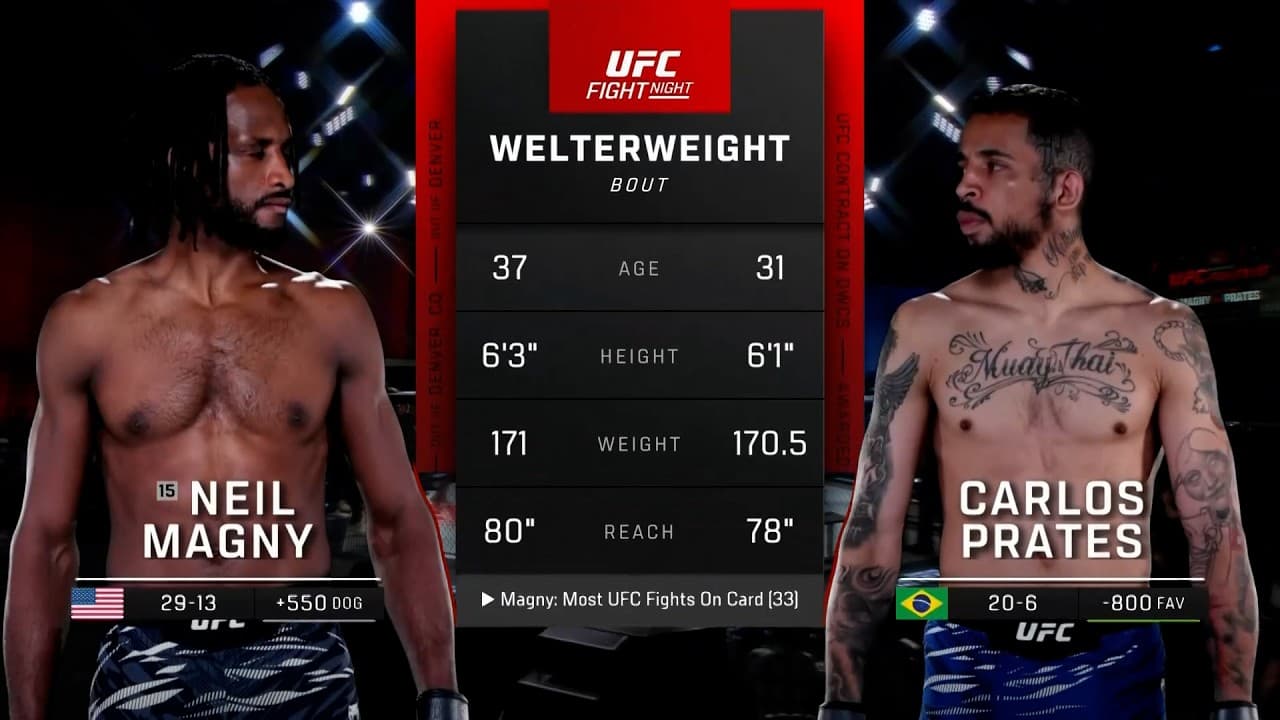 Neil Magny x Carlos Prates | LUTA COMPLETA | UFC Perth