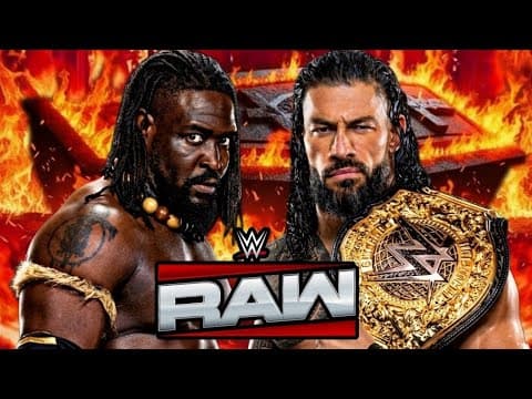 Roman Reigns(C) Vs Oba Femi WWE Raw April 27 2026 WWE2K26 Simulation - FULL MATCH