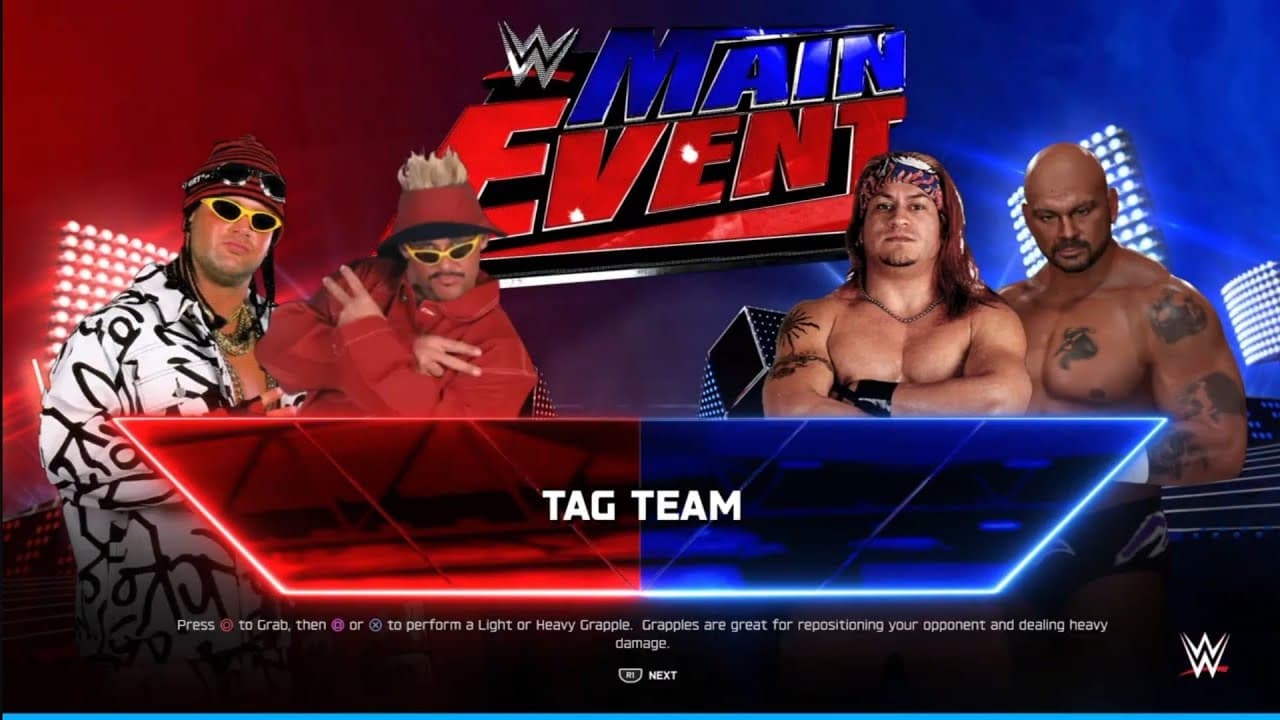Too Cool vs Rios & Saturn. WWE 2K25