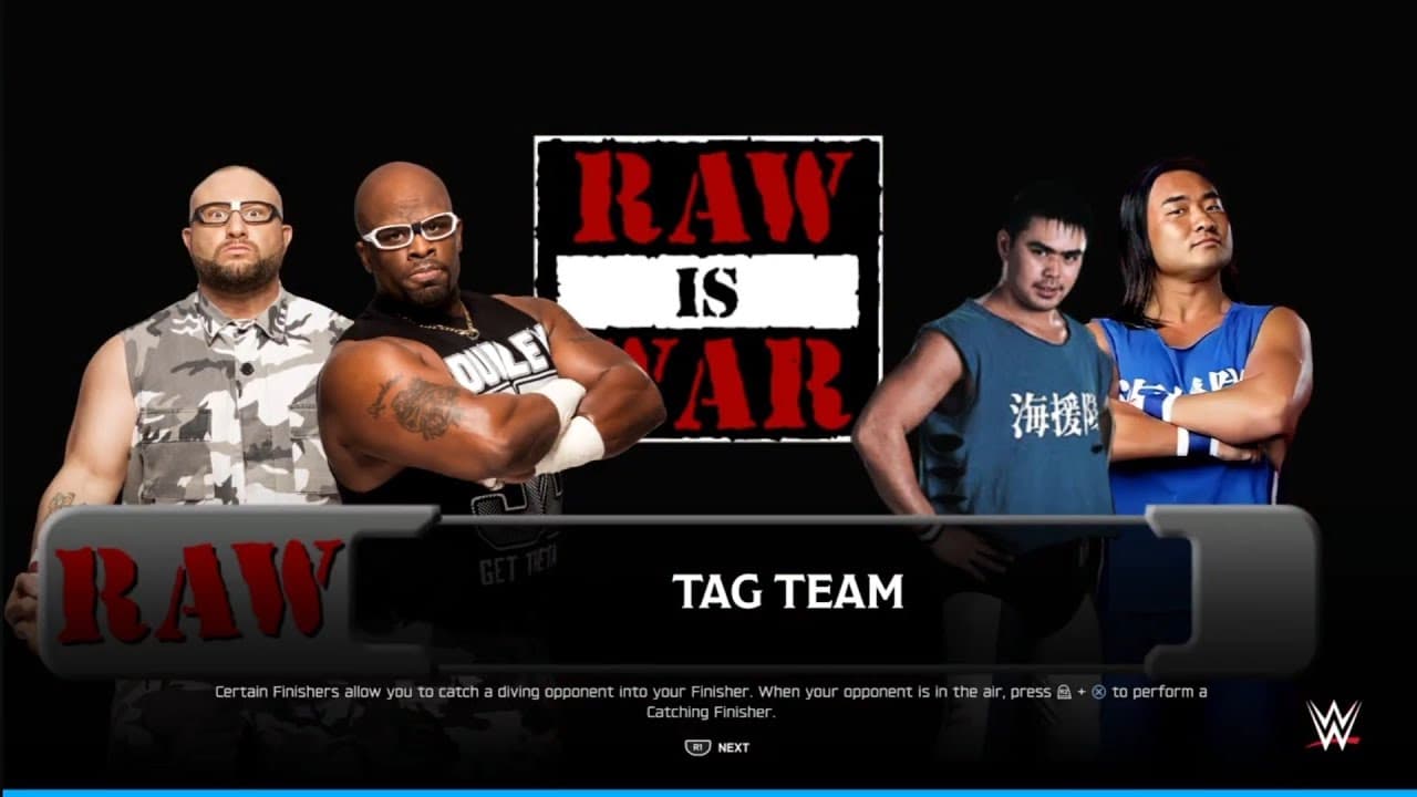 The Dudley Boyz vs Kaientai. Raw is war. WWE 2K25
