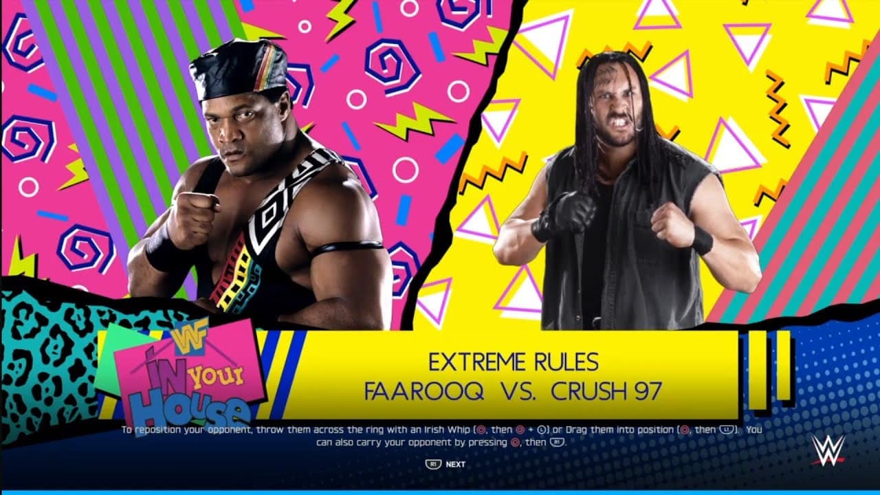 Faarooq vs Crush. Street Fight. WWE 2K25