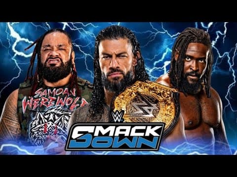 Roman Reigns(C) Vs Oba Femi Vs Jacob Fatu WWE SmackDown 3 May 2026 WWE2K26 Simulation - FULL MATCH