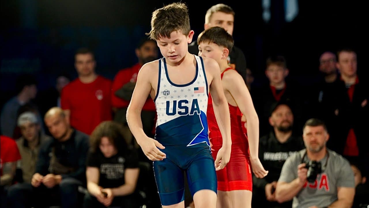 Norway vs USA. U15 Matheo Ihler (NOR) vs Mason Betterman (USA) 38kg. Greco-roman boys wrestling.