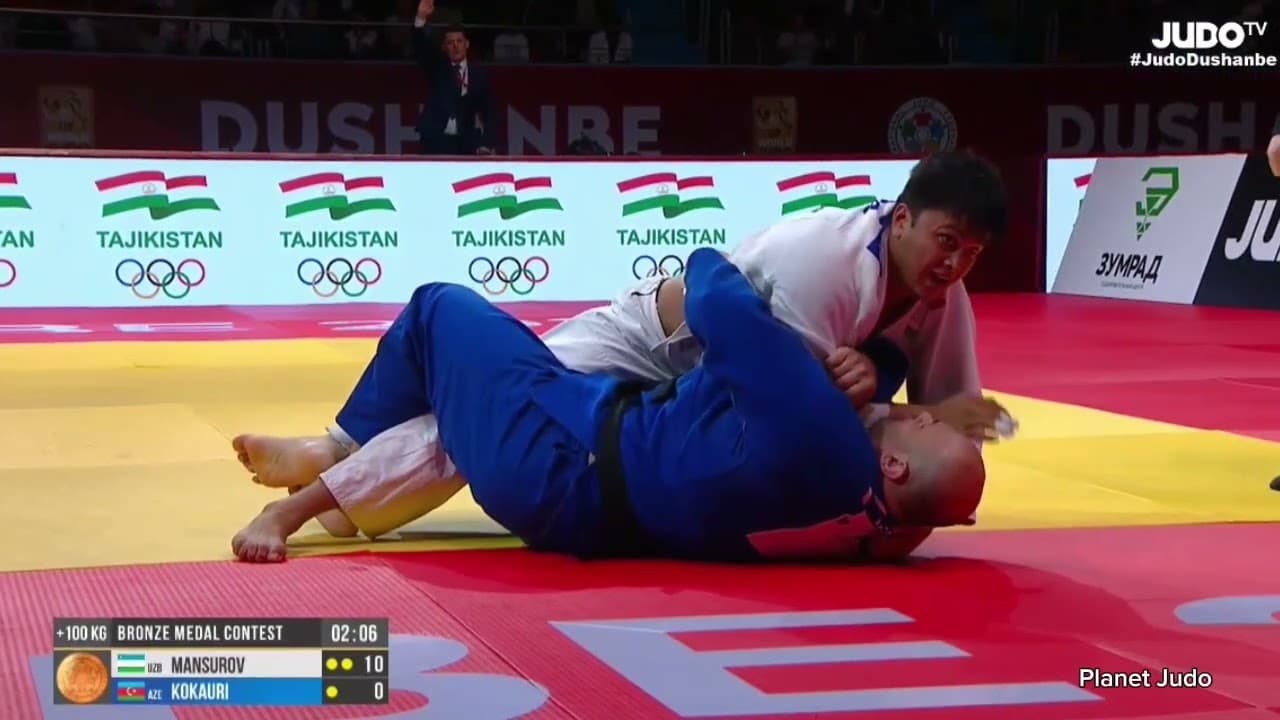 Mukhammadkodir MANSUROV 🇺🇿 🆚️ Ushangi KOKAURI 🇦🇿 | схватка за бронзу/+100кг | БШ  Душанбе 2026