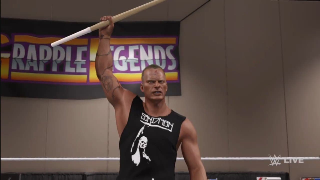 The Sandman vs The Invisible Man. Grapple Legends Mania. WWE 2K25