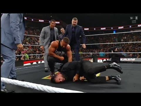 Bron Breaker attacks Seth Rollins _WWE RAW 4 April 2026