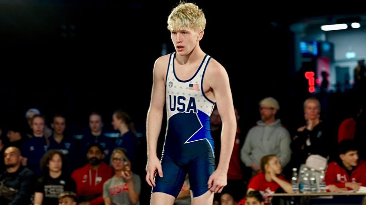 Norway vs USA. U15 Wiliam Lie Karlsen (NOR) vs Anthony Landrum (USA) 51kg. Greco-r boys wrestling.