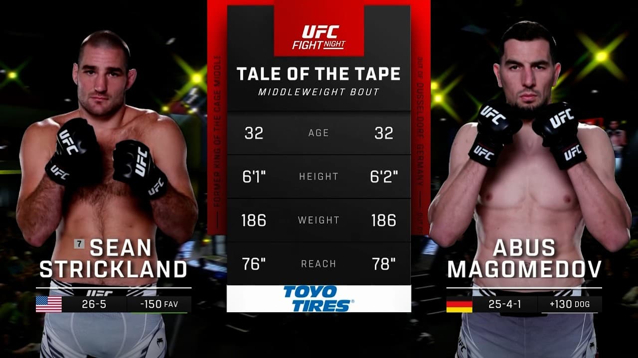Sean Strickland x Abus Magomedov | LUTA COMPLETA | UFC 328