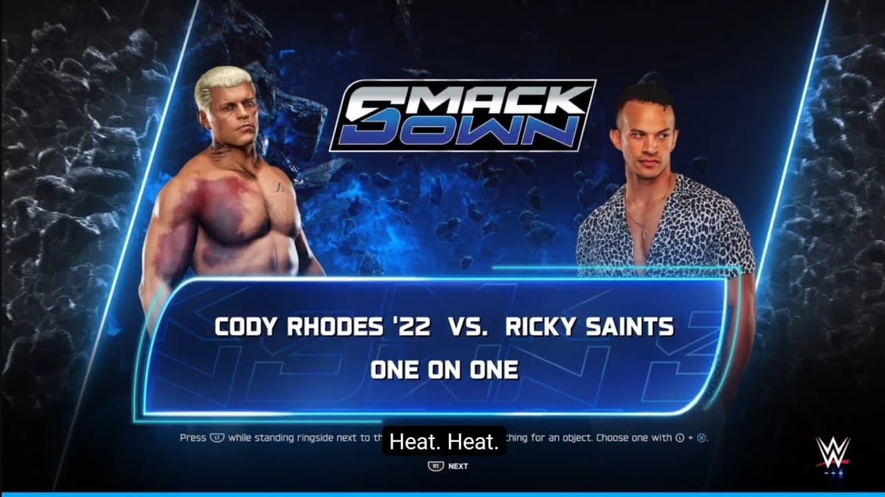 Cody Rhodes vs Ricky Saints. Smackdown. WWE 2K25