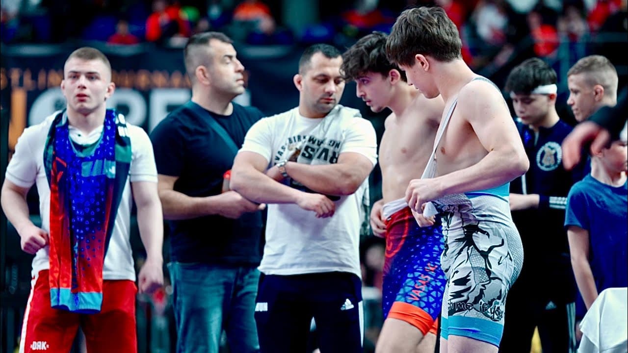 U17 Vince Lang (HUN) vs Benedek Bogyo (HUN) 65kg. Freestyle boys youth wrestling tournament.