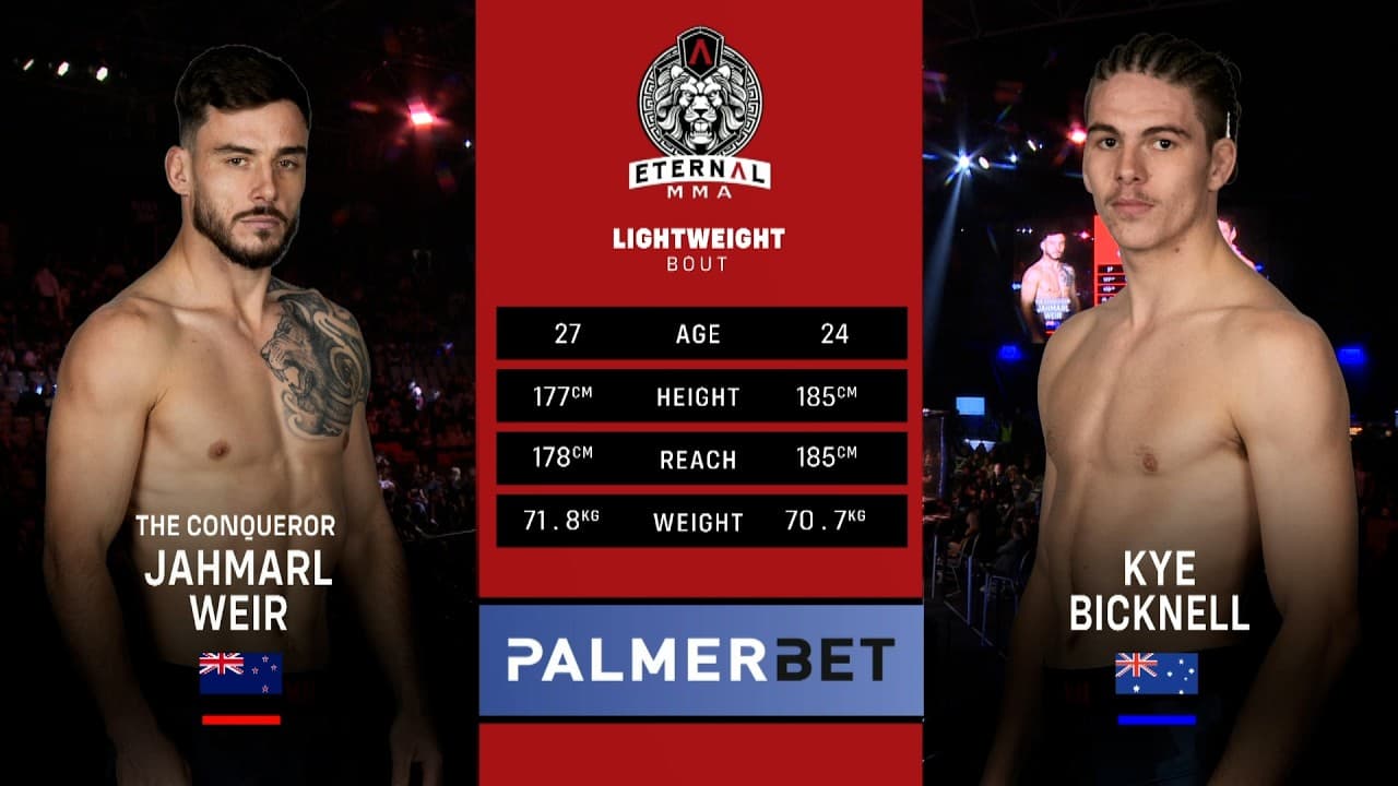 Eternal MMA 105: Kye Bicknell VS Jahmarl Weir | FULL FIGHT