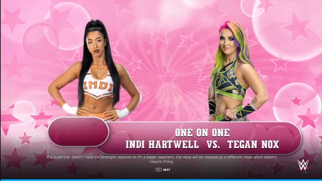 Indi Hartwell vs Tegan Nox. Starrdom. WWE 2K25
