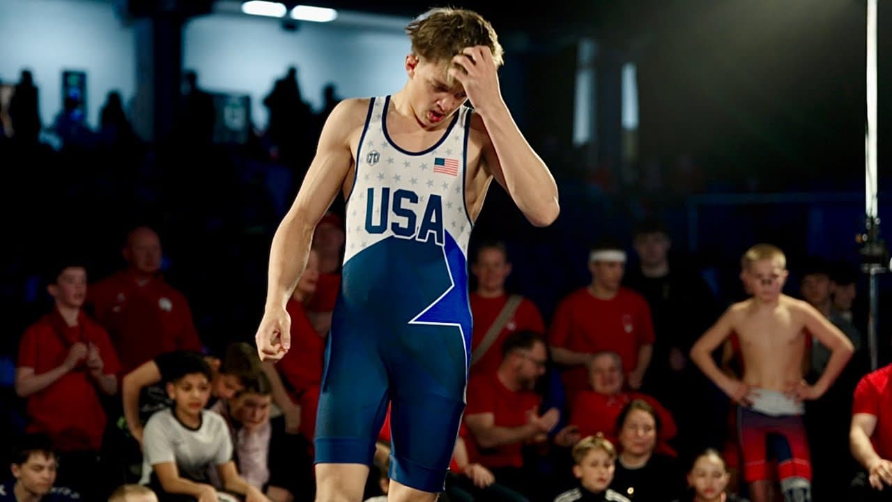Norway vs USA. U15 Viktor Hagen (NOR) vs Rayce Schriever (USA) 59kg. Greco-roman boys wrestling.