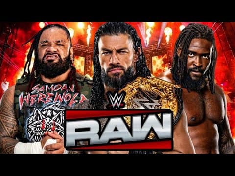 Roman Reigns (C) Vs Oba Femi Vs Jacob Fatu WWE Raw May 7 2026 WWE2K26 Simulation - FULL MATCH