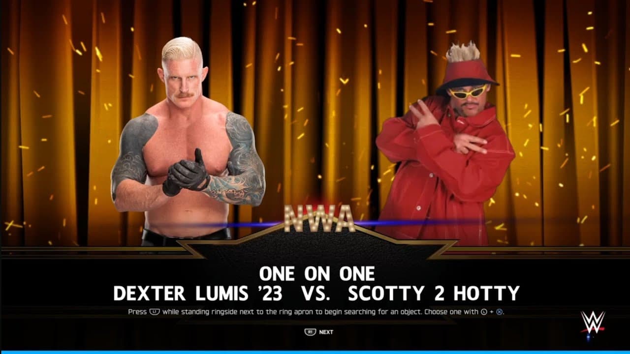 Dexter Lumis vs Scotty Too Hotty. NWA. WWE 2K25