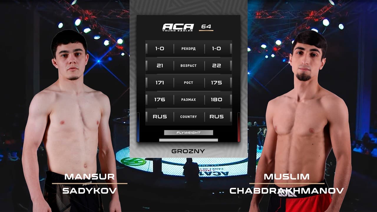 Мансур Садыков vs. Муслим Чабдрахманов | Mansur Sadykov vs. Muslym Chabdrakhmaniv | ACA YE 64