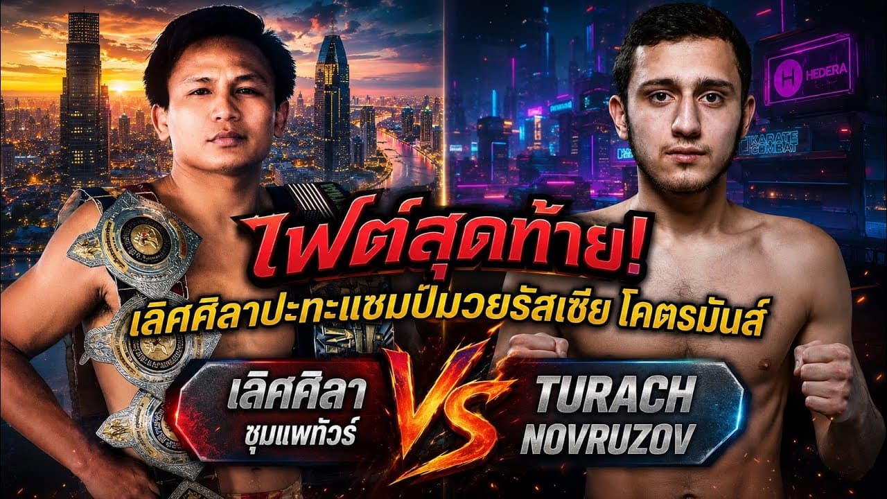 ไฟต์สุดท้าย! เลิศศิลาปะทะแชมป์มวยรัสเซีย โคตรมันส์  เลิศศิลา ชุมแพทัวร์ vs Turach Novruzov