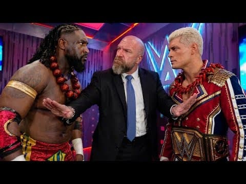 May 16, 2026 | Eventually the Oba femi suddenly becomes angry & Cody rhodes attacks them brutally
