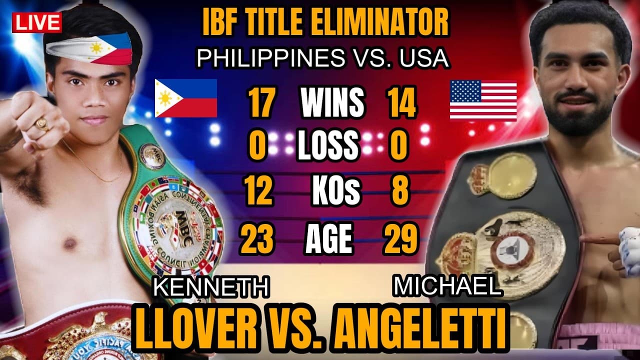 LATEST FIGHT! LLOVER VS ANGELETTI IBF ELIMINATOR | R2 BAGSAK KAY LLOVER!