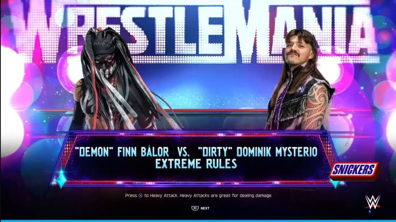The Demon vs Dirty Dominic. Extreme Rules.  WrestleMania 42. WWE 2K25