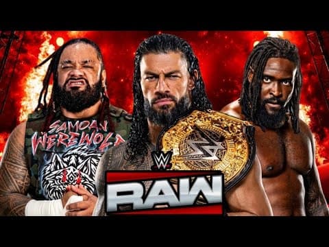 Roman Reigns(C) Vs Oba Femi Vs Jacob Fatu WWE Raw May 21 2026 WWE2K26 Simulation - FULL MATCH