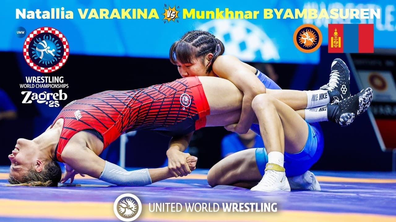 Natallia VARAKINA UWW vs 🇲🇳 Munkhnar BYAMBASUREN. WORLD WRESTLING CHAMPIONSHIPS 2025 #wrestlers