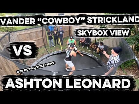 “SKYBOX” VIEW ASHTON LEONARD VS VANDER STRICKLAND FOR THE BYB BOXING TITLE