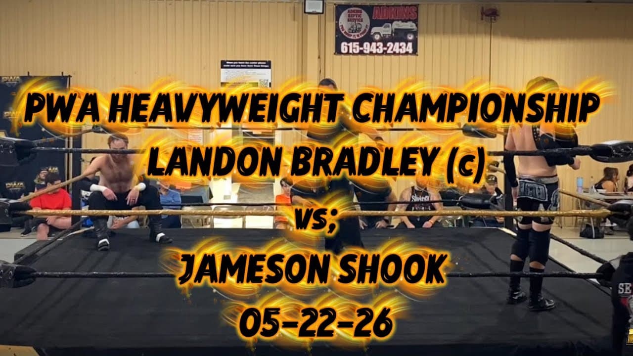 PWA Wrestling: Heavyweight Championship Match, Landon Bradley (c) vs Jameson Shook 05-22-26