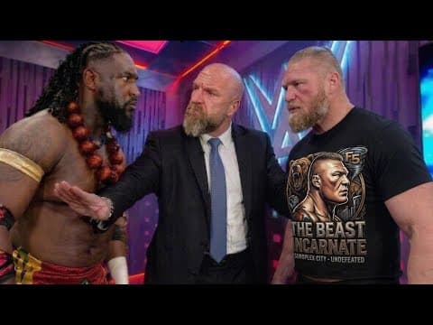 WWE ' 2026 | Brock Lesnar gets angry and brutally attacks Oba femi