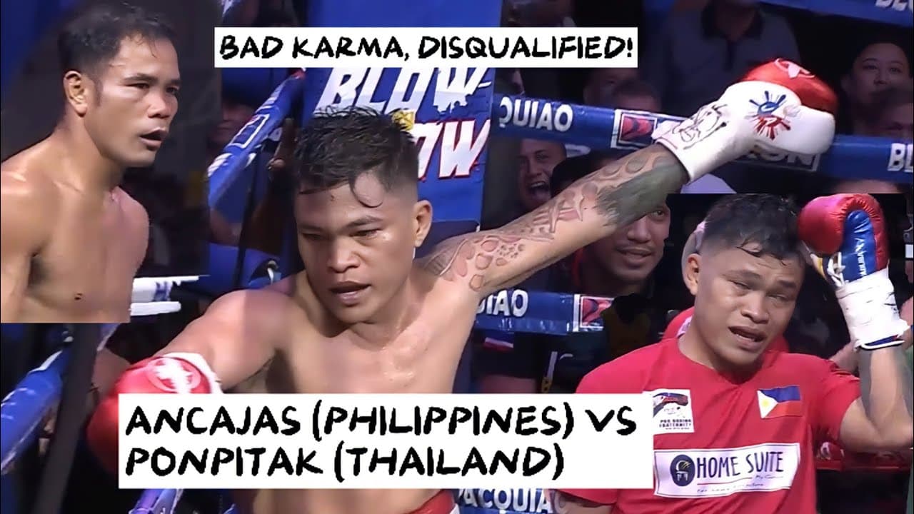 BAD KARMA, DISQUALIFIED! JERWIN ANCAJAS (PHILIPPINES) VS SUKPRASERD PONPITAK (THAILAND)