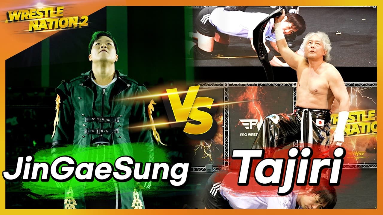 [WrestleNation2] 'JinGaeSung' VS 'Tajiri'(C) PWS Championship (English commentary ver.)