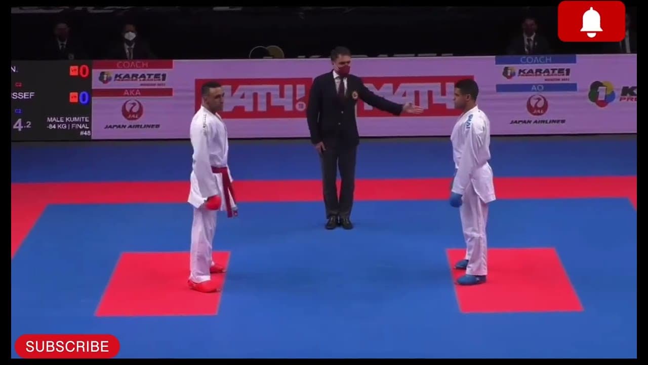 –84 K.G Male Final Match.. ECH–CHAABI N. MOROCCO (AKA🔴) VS YOUSSEF BADAWY (EGYPT AO🔵)..