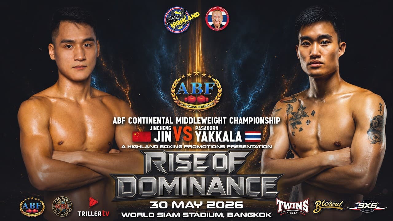 Jincheng Jin 🇨🇳 VS Passakorn Yakkala 🇹🇭 | ABF Middleweight Championship | Fight Night 2026