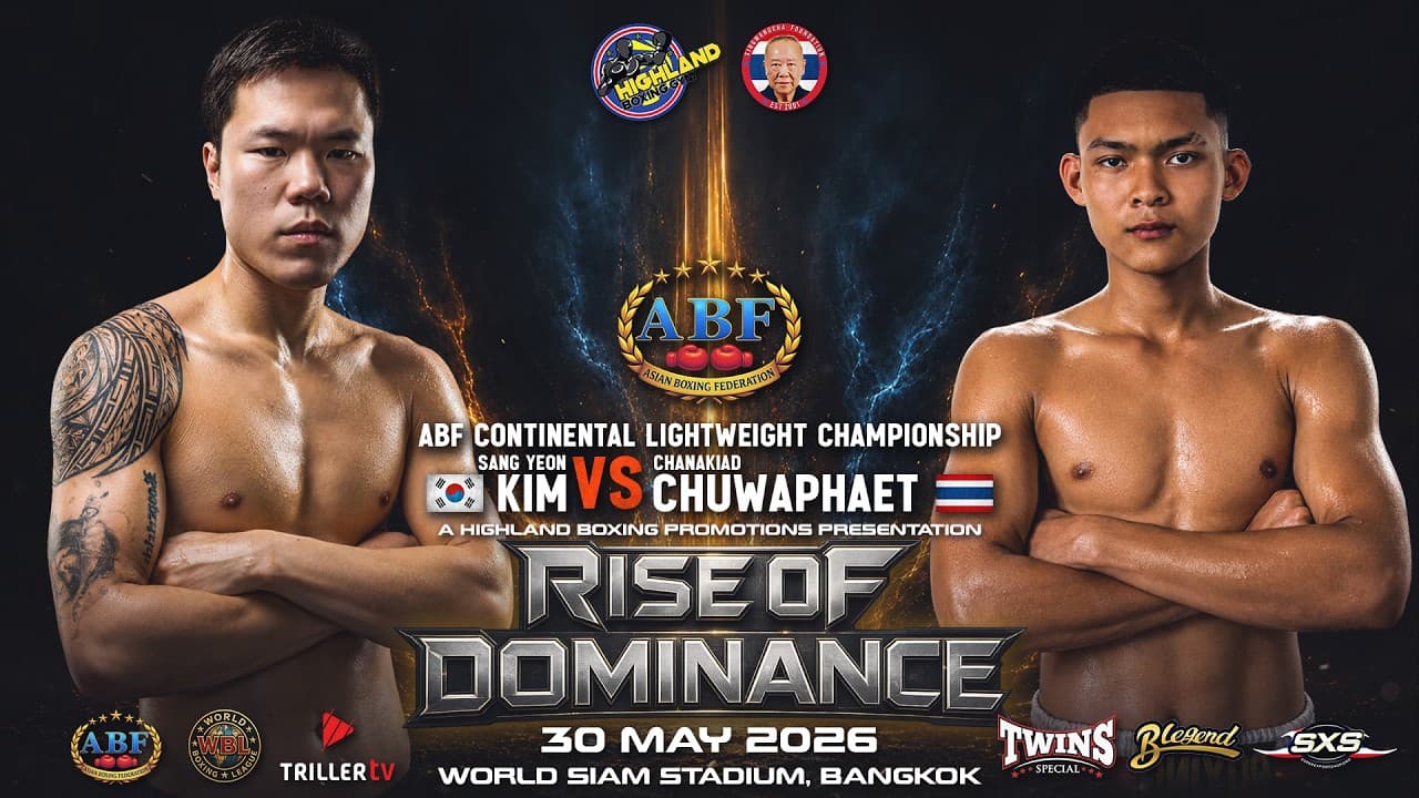Sang Yeon Kim 🇰🇷 VS Chanakiad Chuwaphaet 🇹🇭 | ABF Lightweight Championship | May 30, 2026