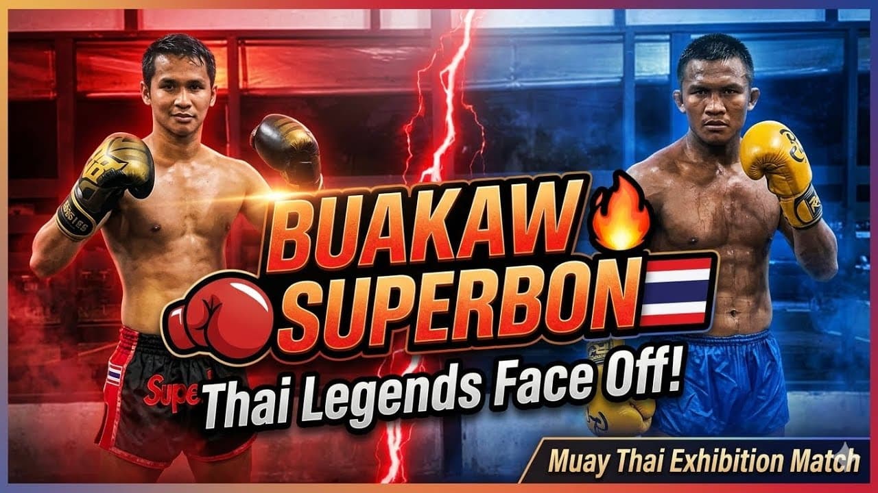 BUAKAW vs SUPERBON 🔥Thai Legends Face Off!Muay Thai Exhibition Match 🥊🇹🇭