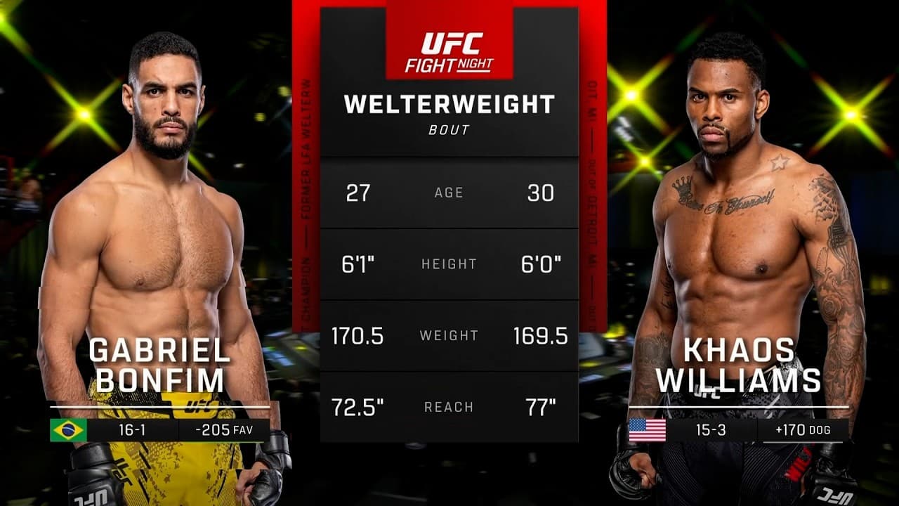 Gabriel "Marretinha" Bonfim x Khaos Williams | LUTA COMPLETA | UFC Vegas 118