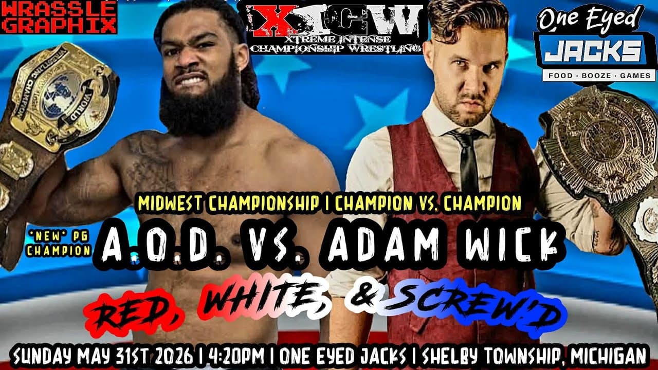 Full Match: A.O.D. vs. ADAM WICK (Midwest Championship - Red, White & Screw'd 2026)