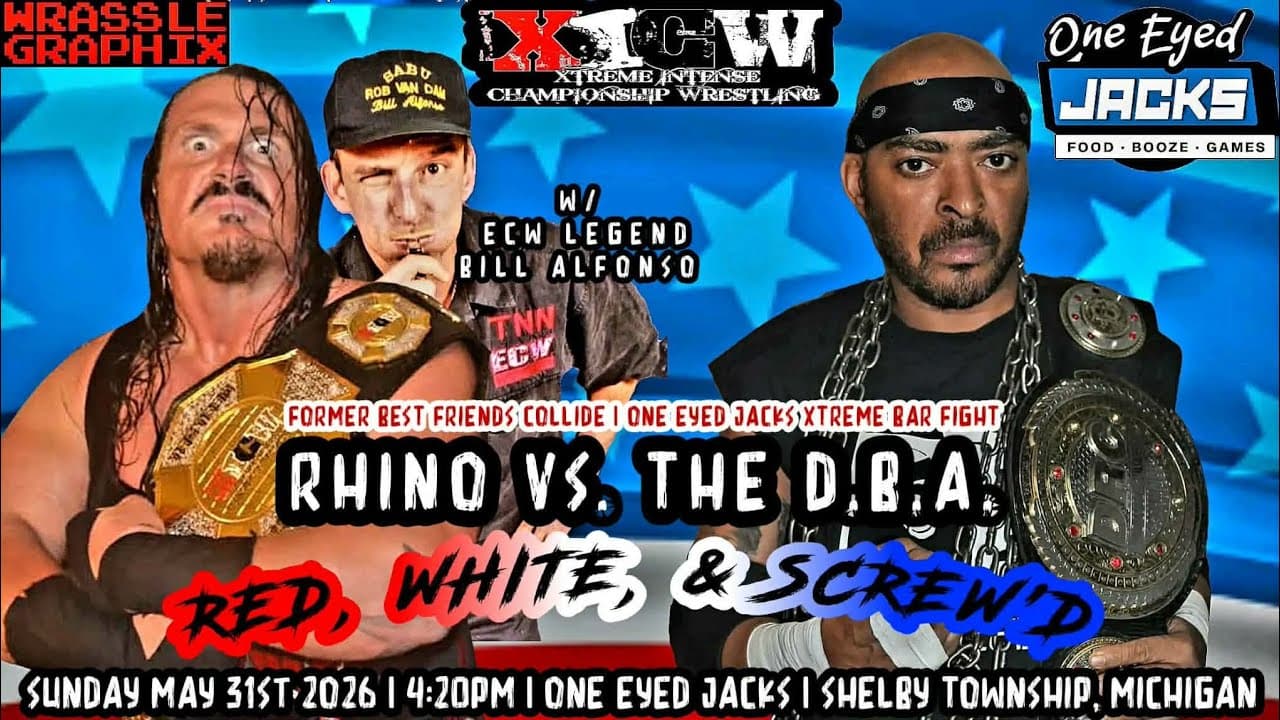 Full Match: RHINO w/ Bill Alfonso vs. DBA (Xtreme Bar Fight - Red, White & Screw'd 2026)