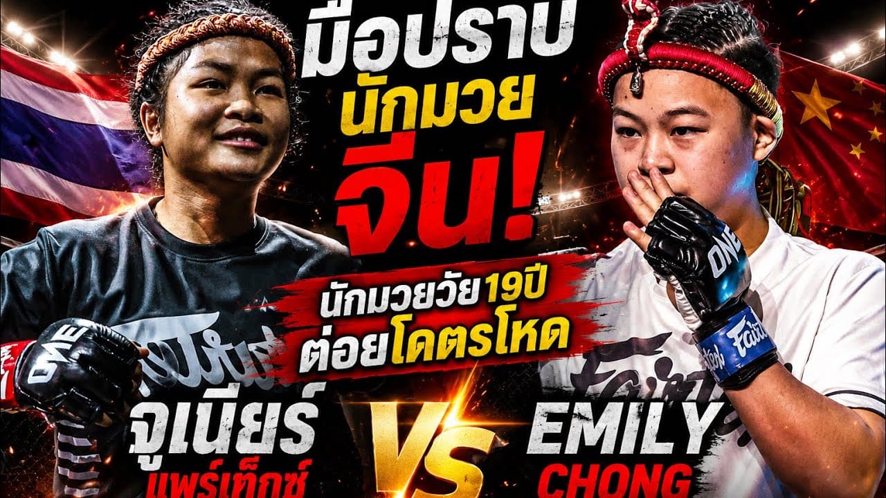 มือปราบนักมวยจีน! นักมวยวัย19ปีต่อยโคตรโหด จูเนียร์ แฟร์เท็กซ์ vs Emily Chong
