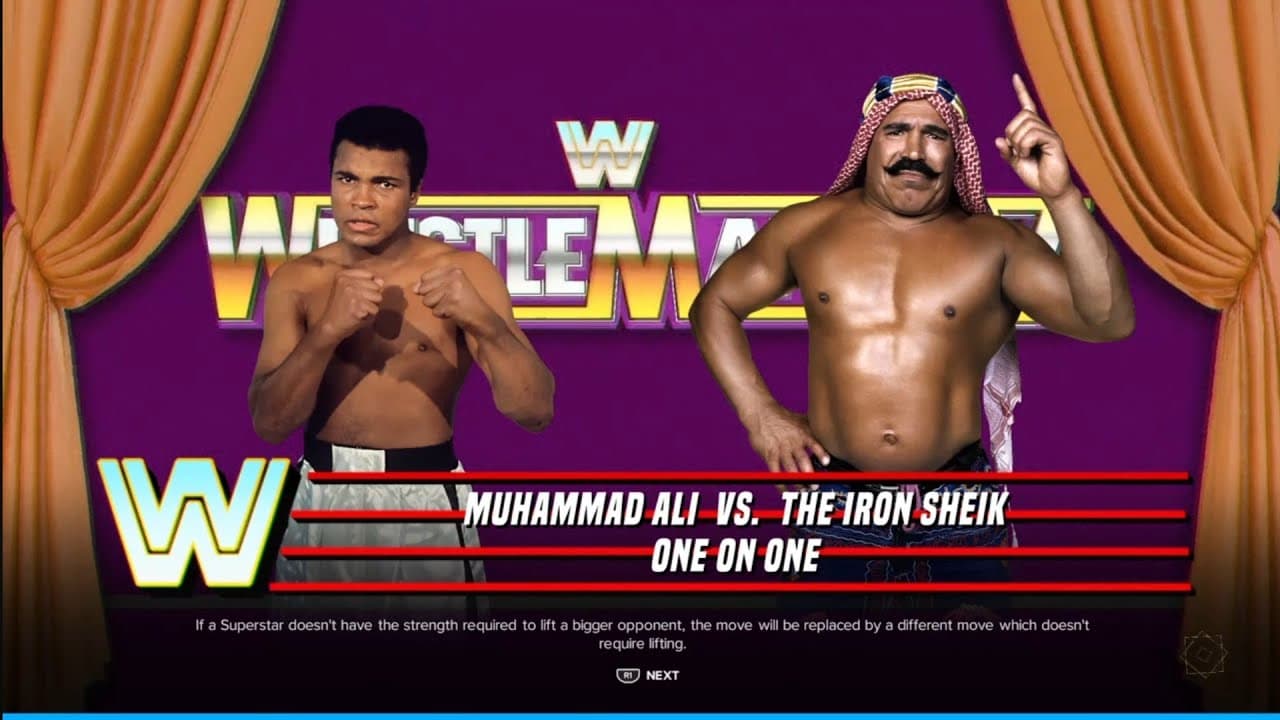 Huhammad Ali vs The Iron Sheik. WWE 2K24