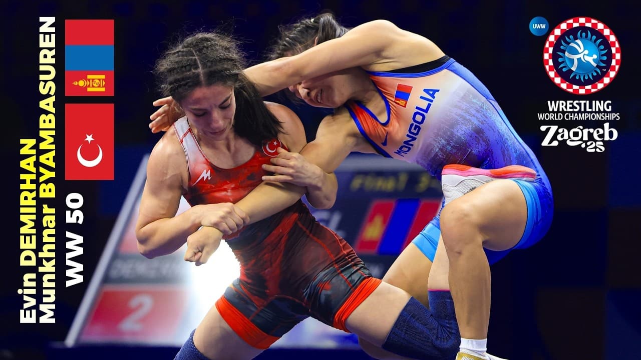Evin DEMIRHAN 🇹🇷 vs 🇲🇳 Munkhnar BYAMBASUREN. WORLD WRESTLING CHAMPIONSHIPS 2025. Bronze Medal WW 50.