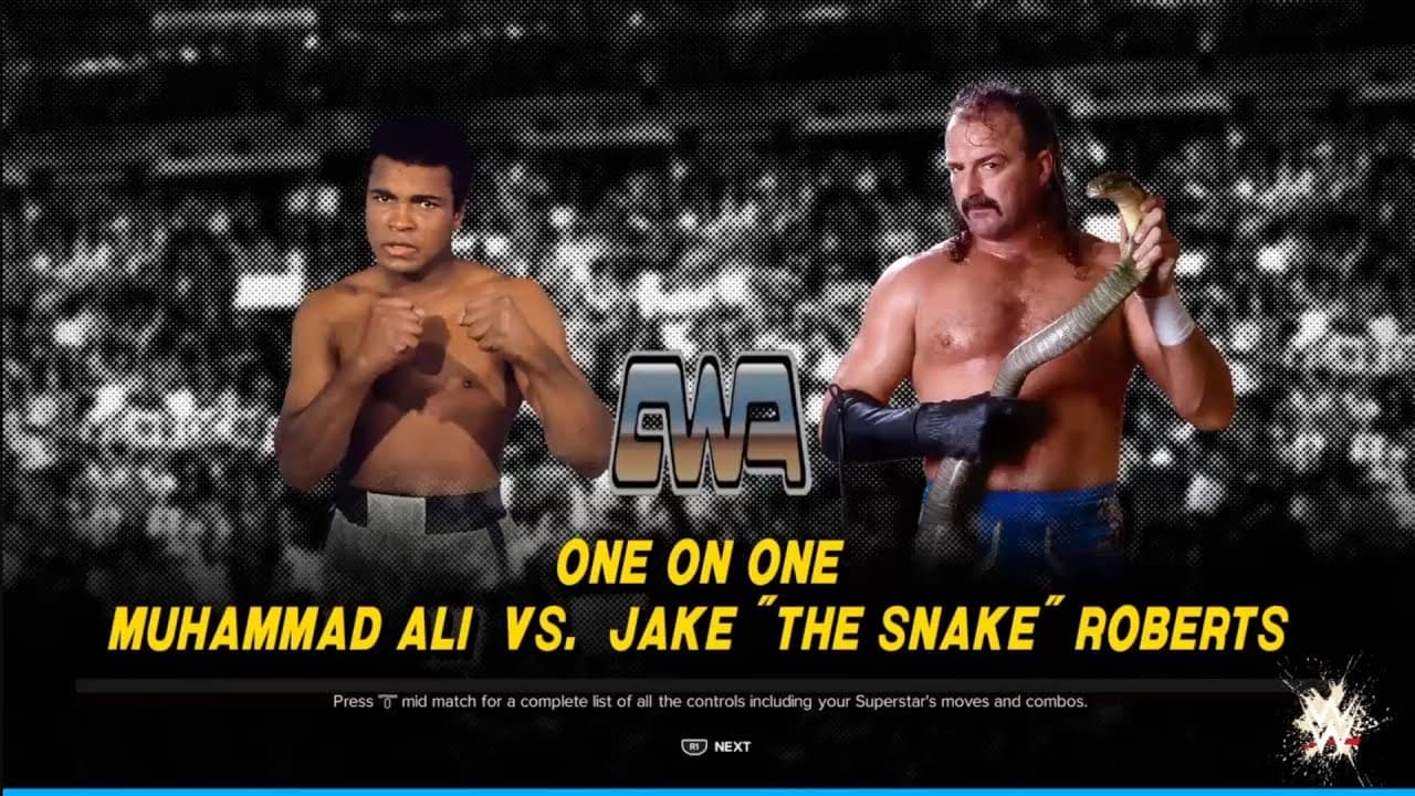 Huhammad Ali vs Jake Roberts. Knockout Match. CWA. WWE 2K24