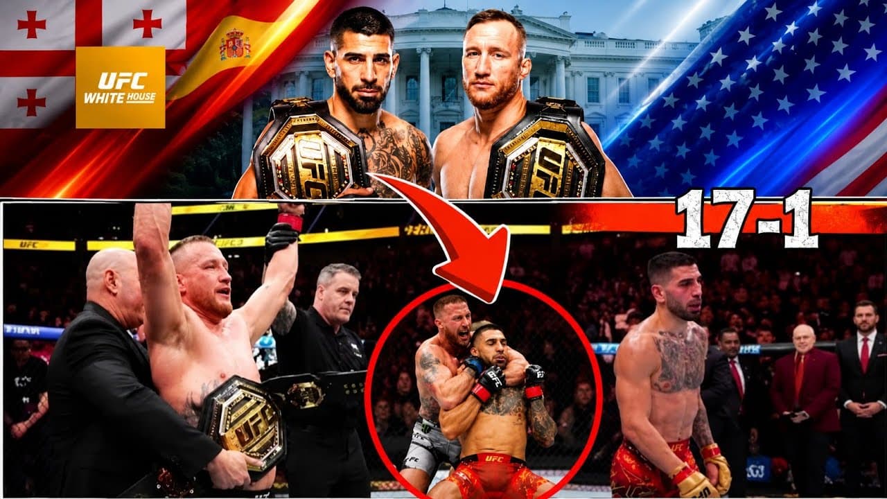 🔥 Justin Gaethje SHOCKS The World! Knocks Out Ilia Topuria At The White House
