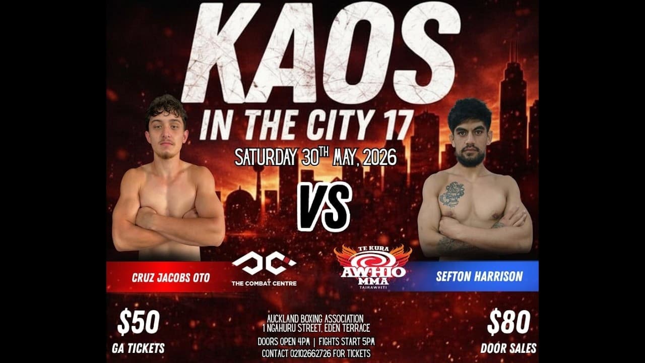 KAOS ON THE CITY 17: CRUZ JACOBS OTO vs SEFTON HARRISON | K1 Boxing Fight