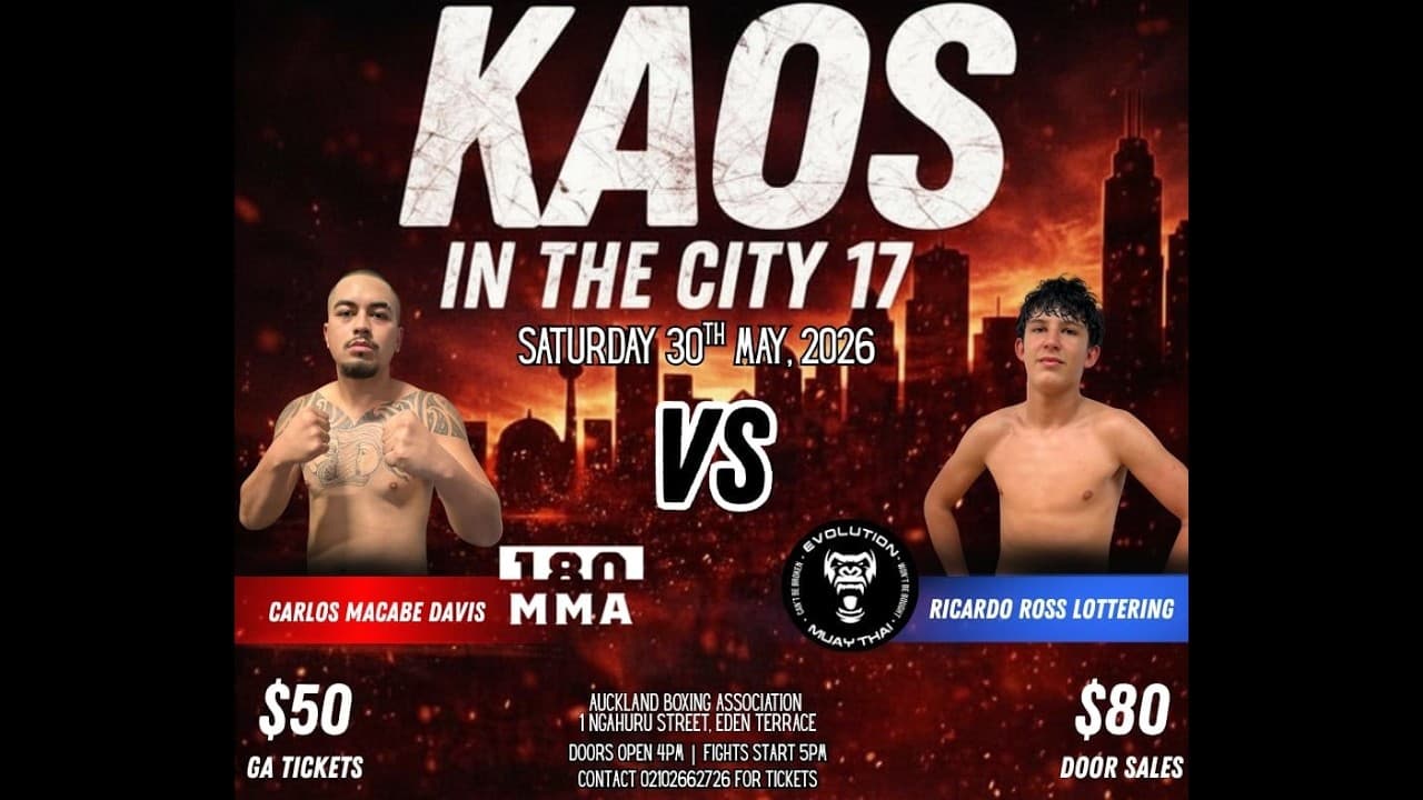KAOS ON THE CITY 17: CARLOS MACABE DAVIS vs RICARDO ROSS LOTTERING | K1 Boxing Fight