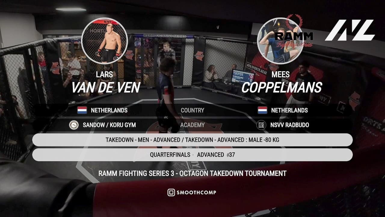 Lars van de Ven vs. Mees Coppelmans | Advanced -80kg Quarterfinal | RAMM TAKEDOWN TOURNAMENT