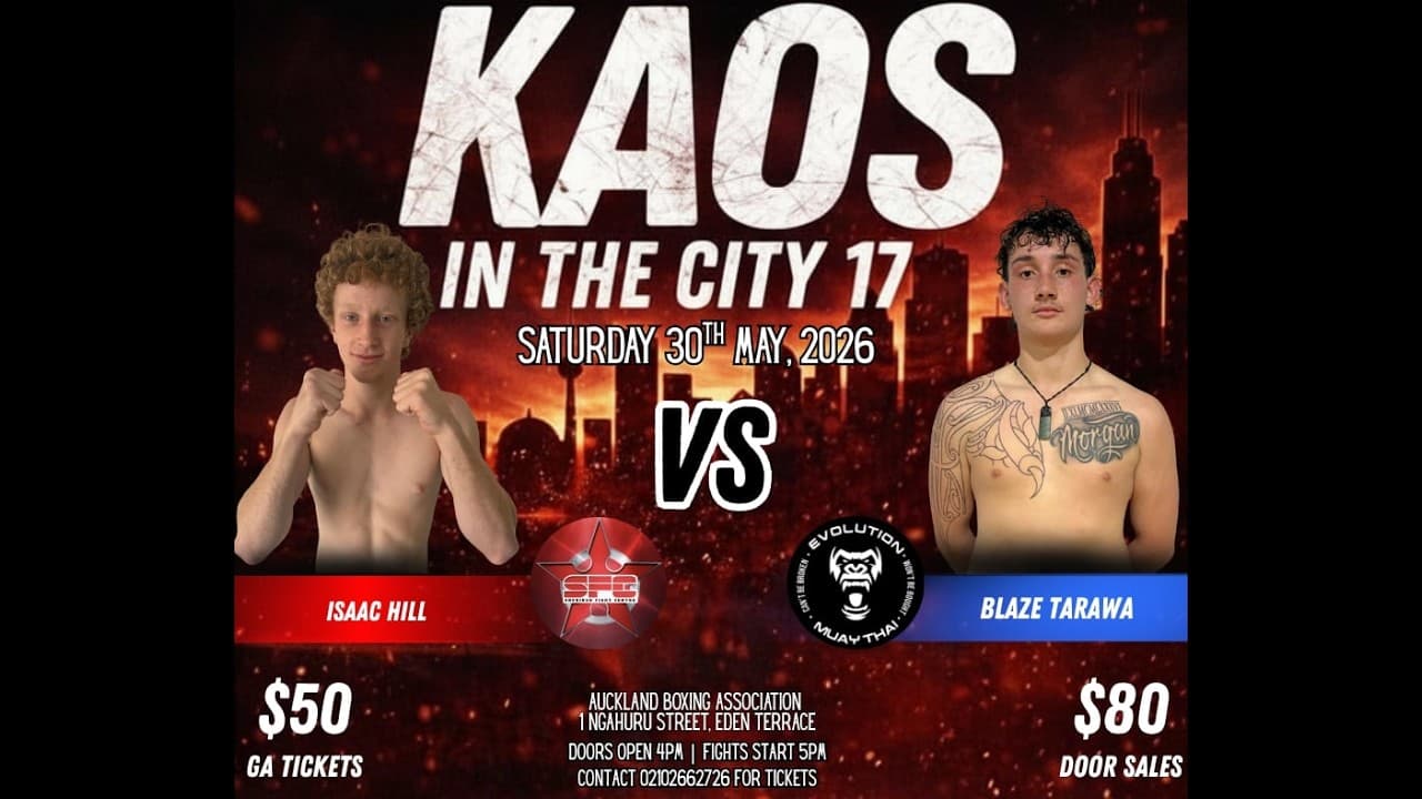 KAOS ON THE CITY 17: ISAAC HILL vs BLAZE TARAWA | K1 Boxing Fight